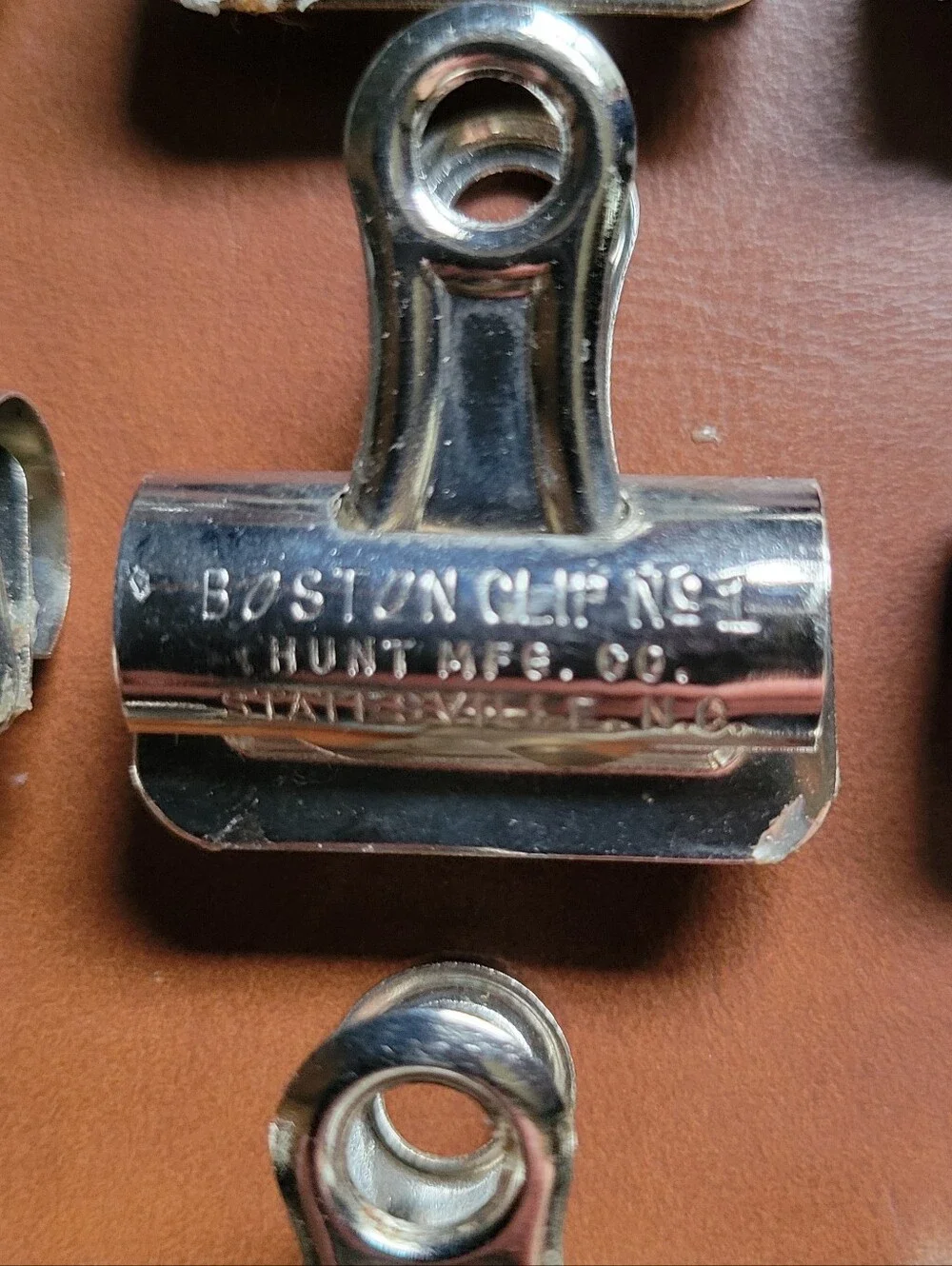 45 Vintage Boston Hunt Mfg Co Clips 1 Inch